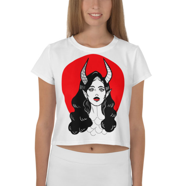 Devil girl crop top