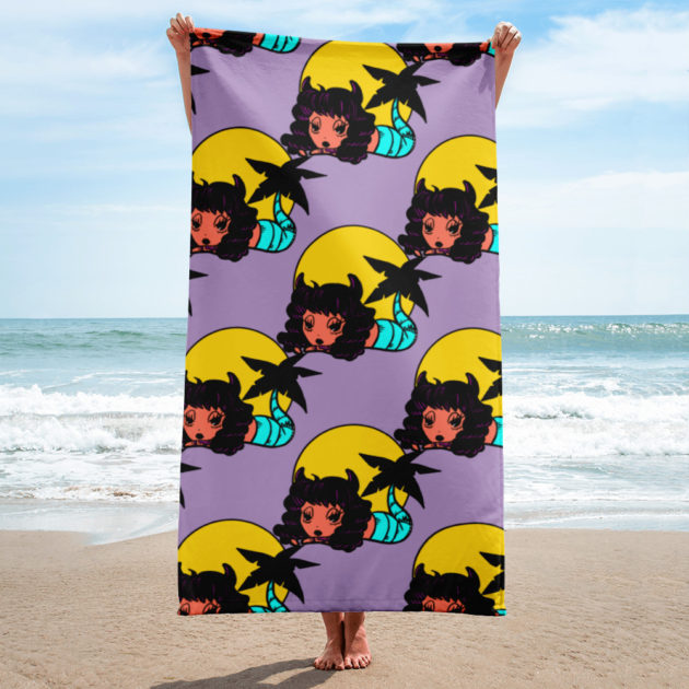 Resting Beach Face Towel