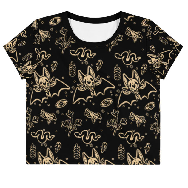 Oscura All-Over Print Crop Tee