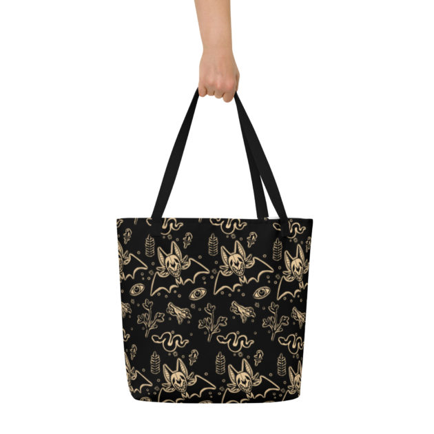 Oscura All-Over Print Large Tote Bag