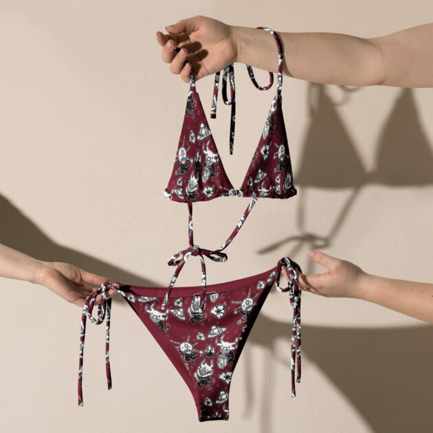 Areyto (All-over print) recycled string bikini