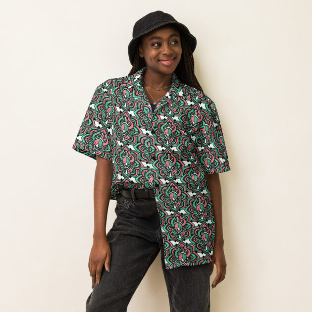 Mandala Vejigante Unisex button shirt