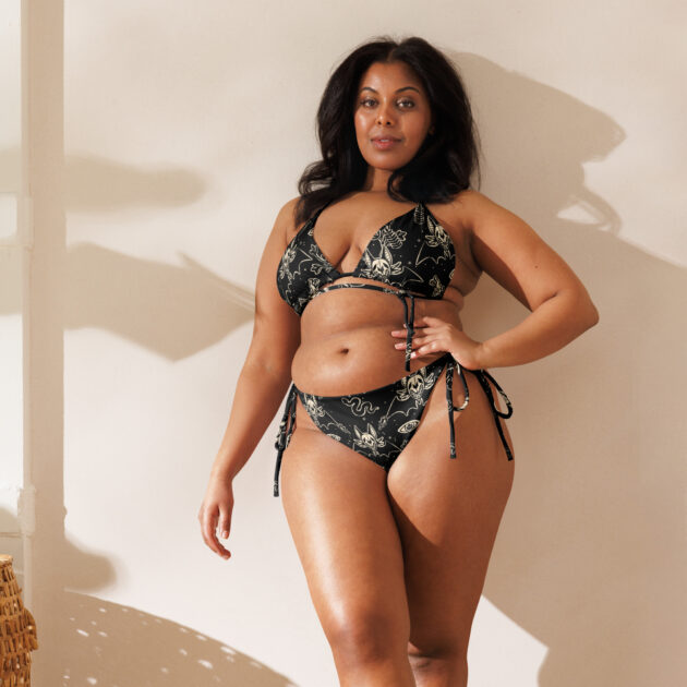 Oscura ( Vejigante Bats) All-over print recycled string bikini
