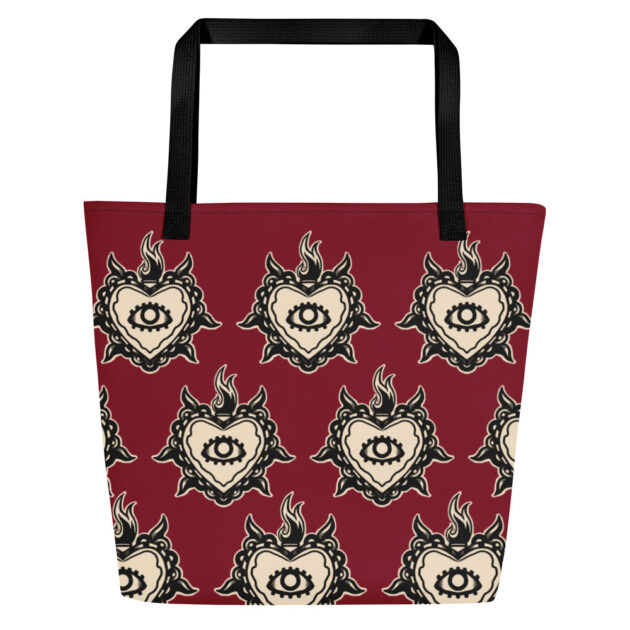 Sacra All-Over Print Large Tote Bag